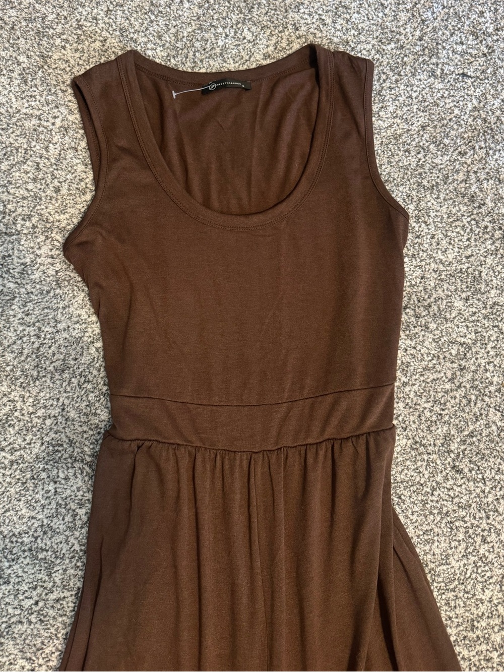 Sleeveless Brown Wide-Leg Jumpsuit with Scoop Neckline, NWOT, small - Picture 4 of 6
